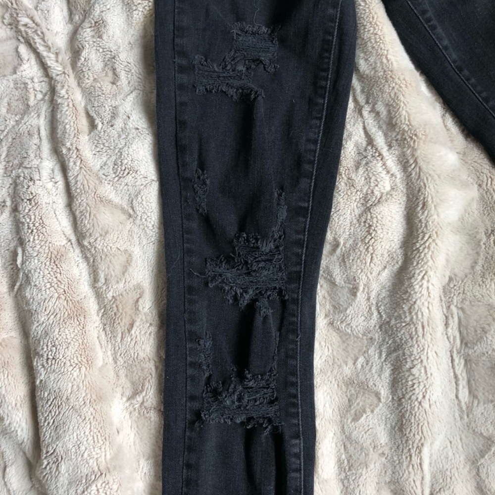 PAIGE Black Ripped Skinny Jeans - Picture 3 of 9